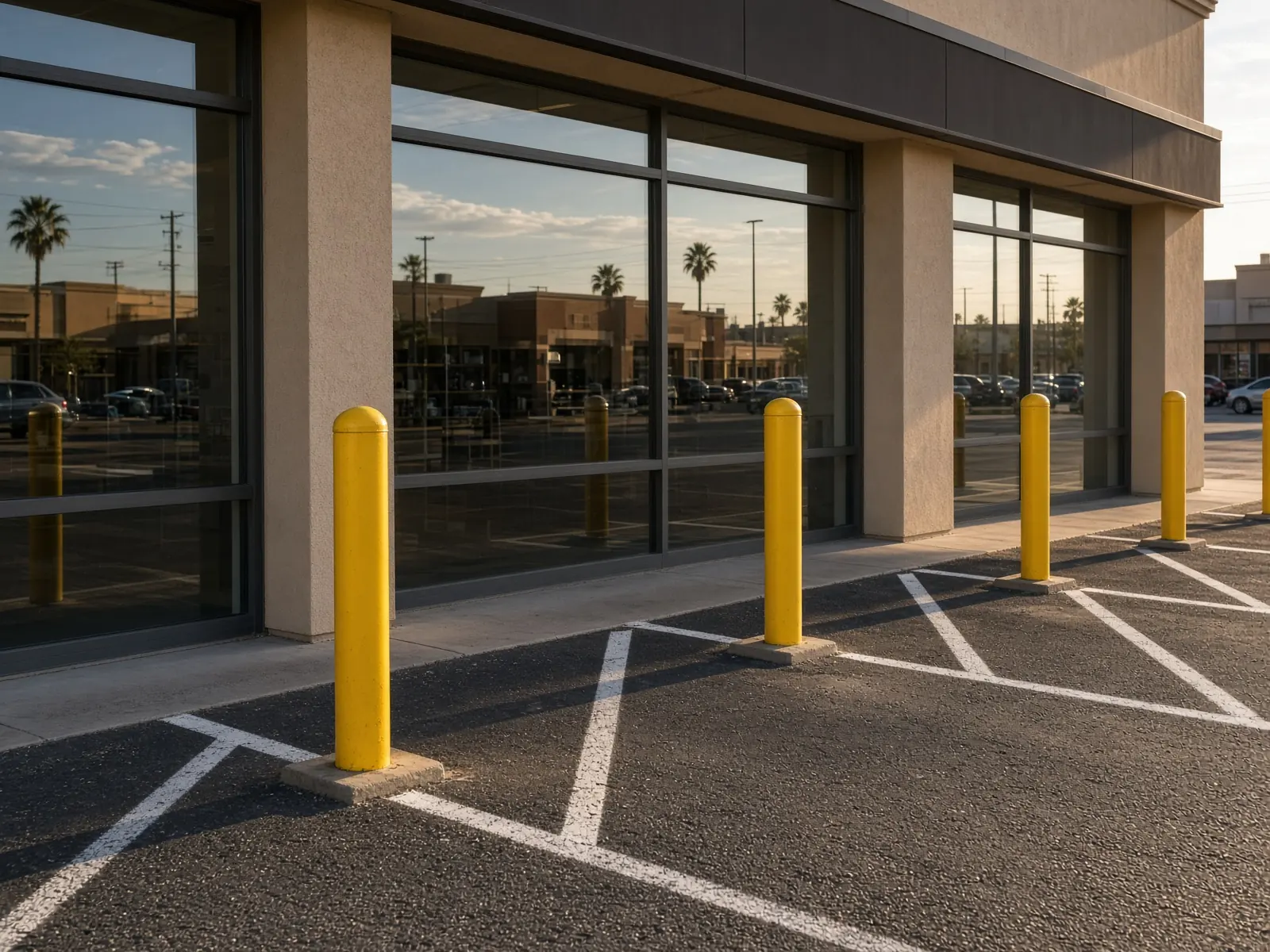 Commercial parking lot in Scottsdale, Arizona